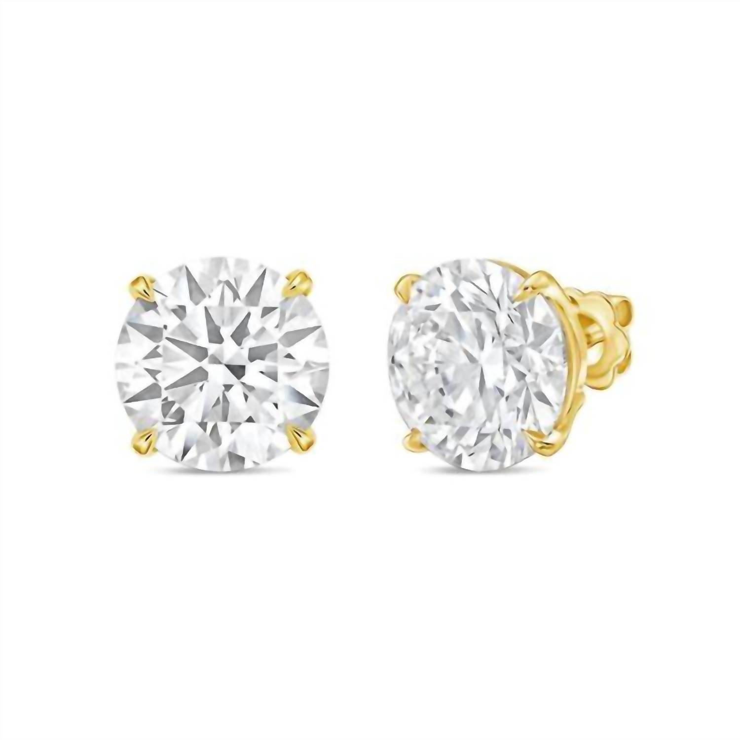 New Diana M Jewels Women's Lab Grown Petite Diamond 4 Prong Stud Earrings In 14k